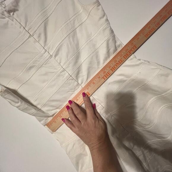 Calvin Klein A-Line Dress Womens 6 White Sleeveless Back Zip Fit & Flare Casual - Picture 5 of 6